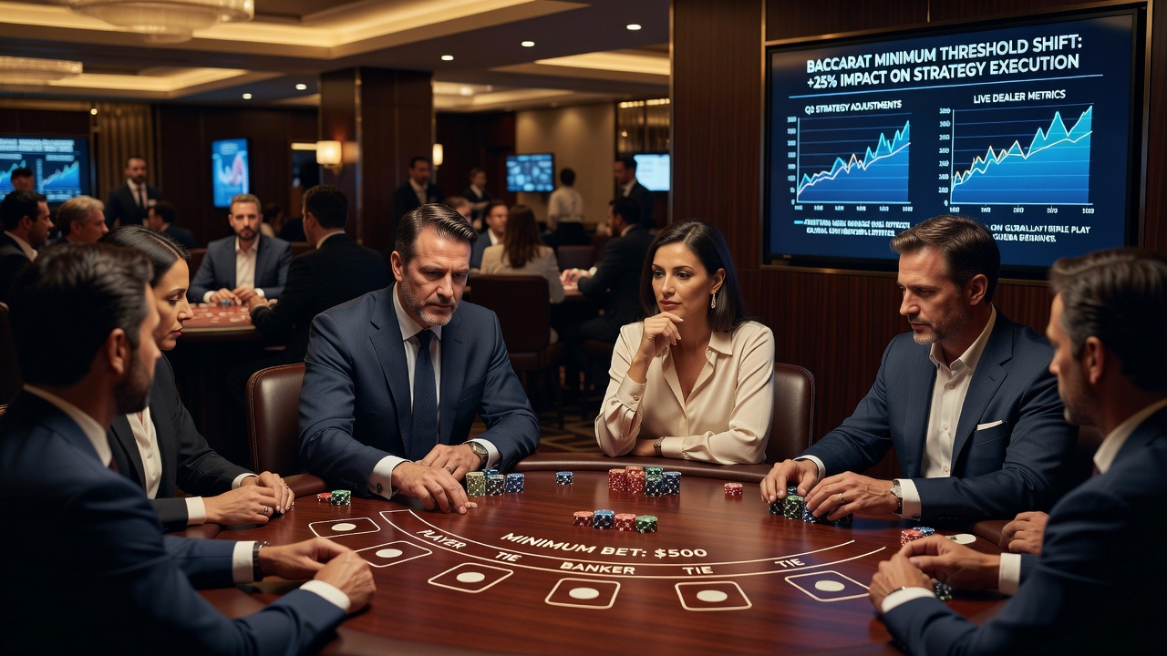 Live-Baccarat-Studio mit mehreren Tischen und variablen Einsatzanzeigen