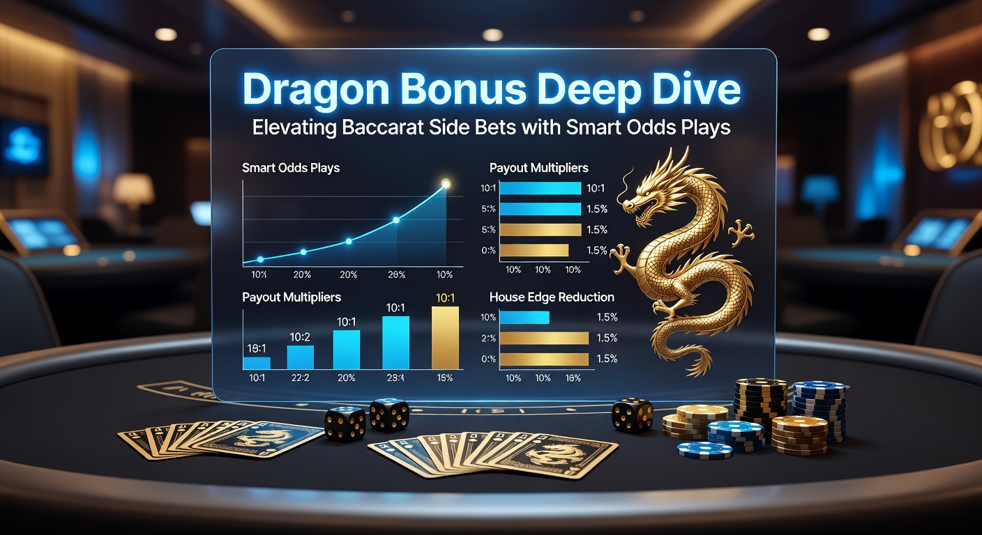 Grafik zur Dragon Bonus Auszahlungstabelle in Baccarat, die verschiedene Gewinnkombinationen und Multiplikatoren zeigt