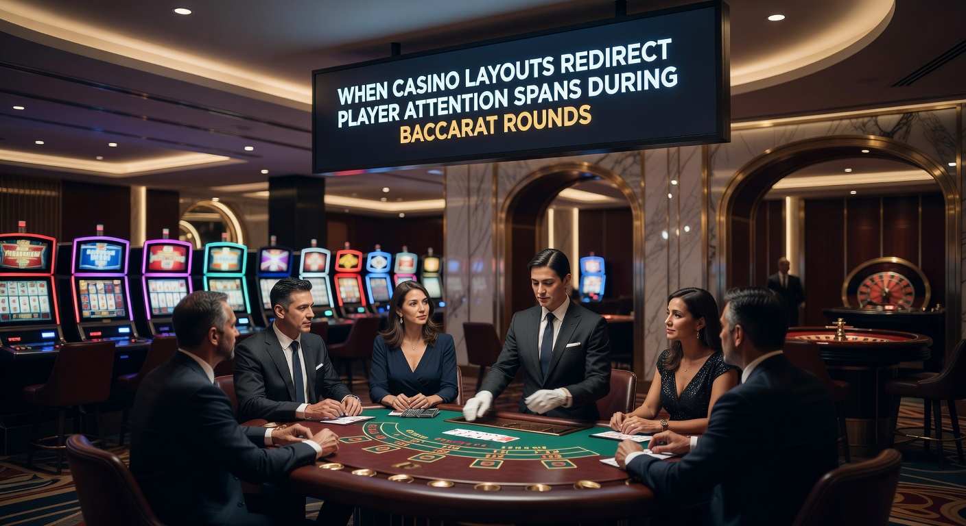 Detailansicht eines Baccarat Tisches mit Aufmerksamkeitslenkenden Elementen wie Beleuchtung und Displays